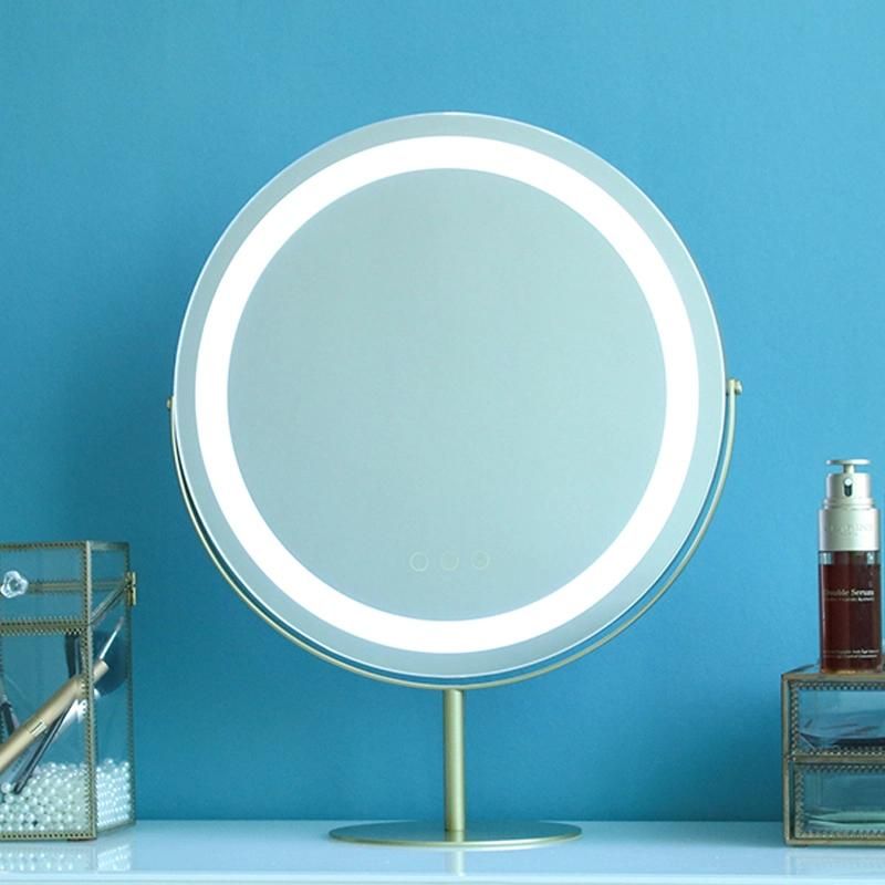 Dressing Mirror Makeup Mirror LED Desk Light Desktop Bedroom Mirror Lamp