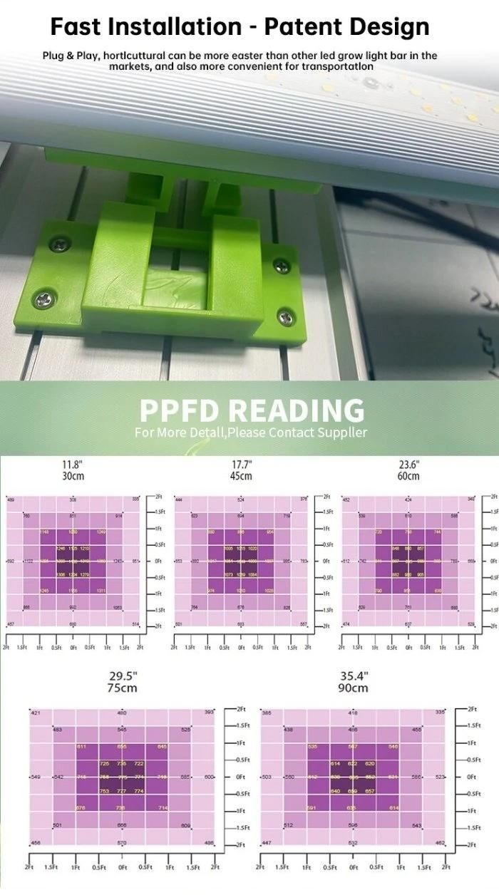 High Performance > 0.95 85V-265V Rygh Bar Horticultural LED Grow Light Rygh-Bz800