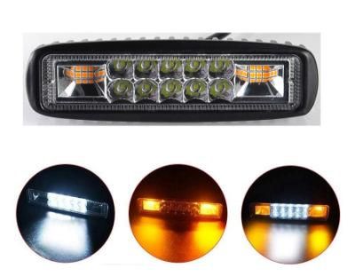 White Amber Car DRL Signal Lamp External Warning Daytime Running Lights for Motorcycle 4X4 Offroad 6 Inch Mini LED Bar Work Light