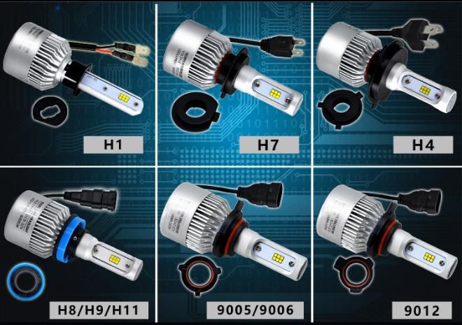 S2 Super Bright Kit Lampada Farol Bombillo Luz LED Focos LED Kit Luces LED H1 H3 H4 H7 9005 9006 H11 Car LED Headlight