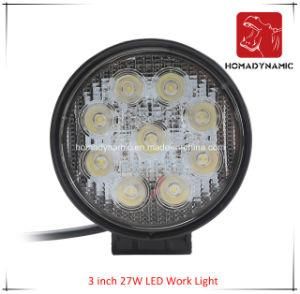 LED Car Light of 3 Inch 27W LED Work Light for SUV Car LED Offroad Light and LED Driving Light