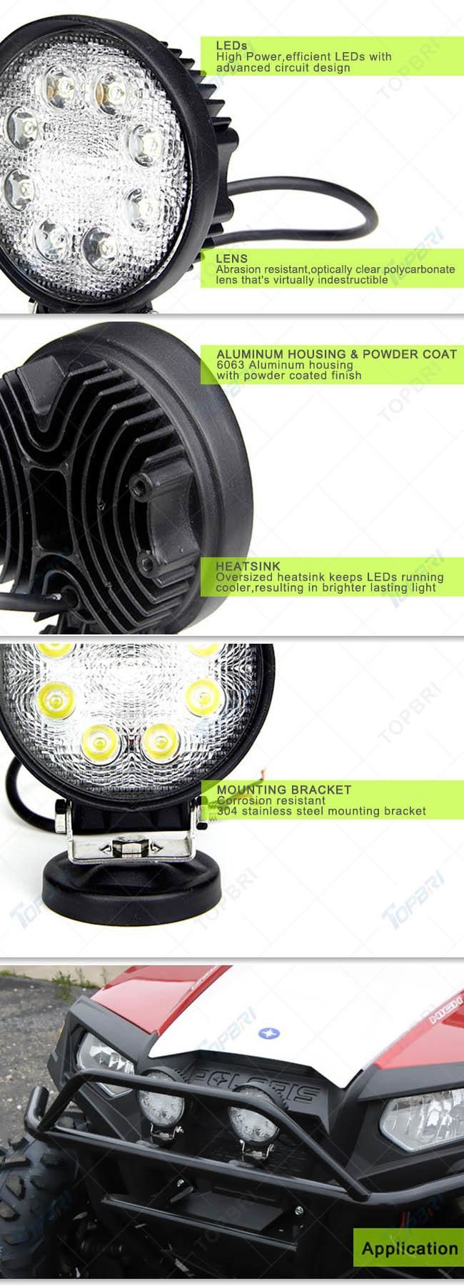 IP67 4inch Round 24W Car LED Driving Working Light