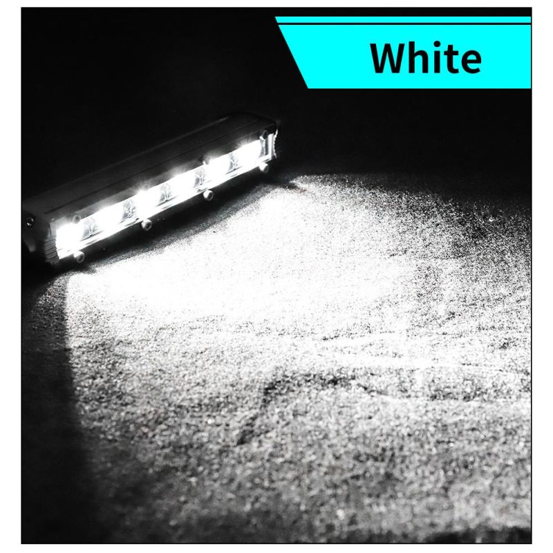 Dxz LED Bar Light Slim Straight Super Bright Single Row Barr LED 4X4 Reflector 7inch 6LED 18W 3030 LED
