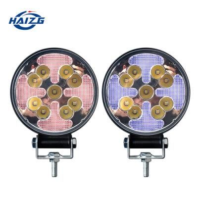 Haizg LED Bar Driving Lamp Offroad 63W for Bar ATV Car SUV Three Color Motorcycle Truck 12V Work Light