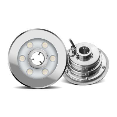 6W SS316L Stainless Steel IP68 Waterproof LED Fountain Lights Underwater