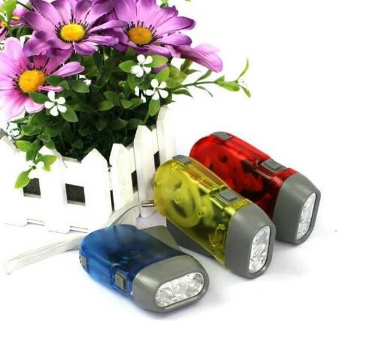 Mini Environmental Protection 3 LED Hand Press Power Generation Flashlight