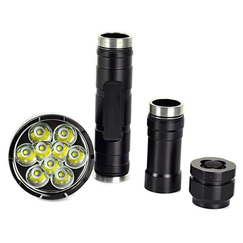 9t6 11000lm Rechargeable Aluminium Alloy LED Flashlight for Outdoor