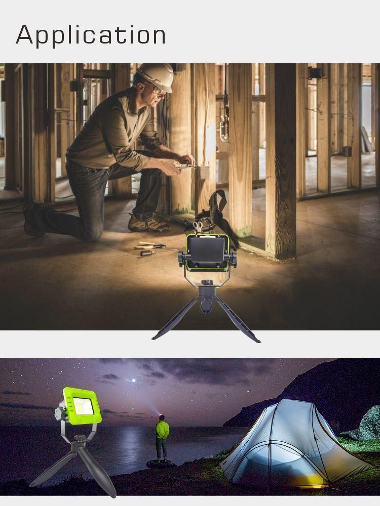 800lumen Outdoor Waterproof 10W LED Rechargeable Work Light Floodlight Portable Work Light for Work Shop