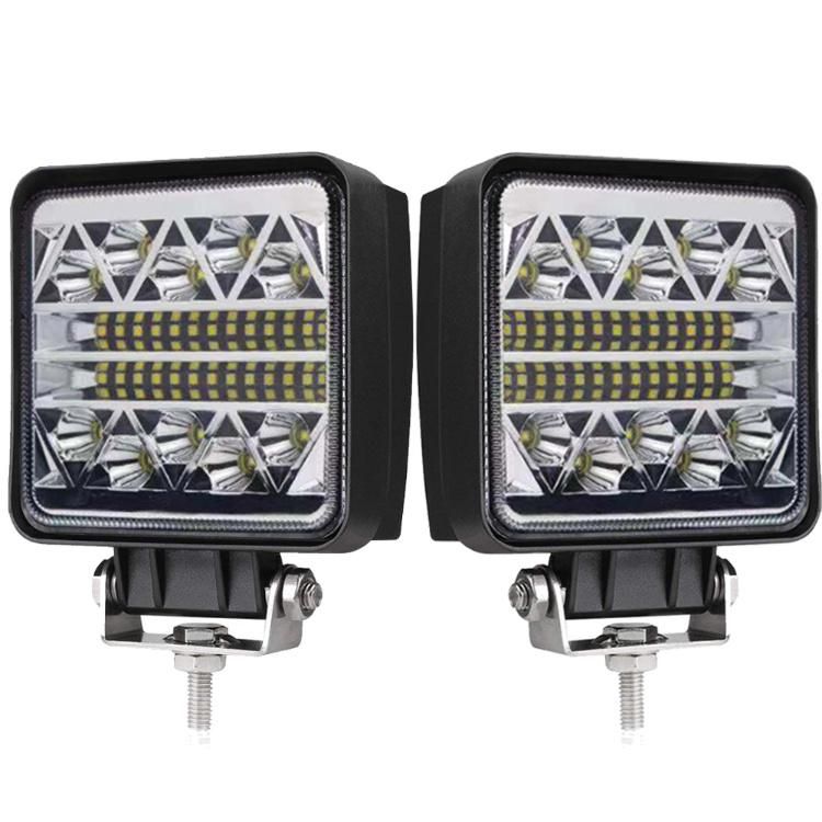 42 LEDs 5 Inch Square Round Faro LED Auxiliares Auto Moto Alta Baja off-Road LED Work Light Auto Lamps Car LED