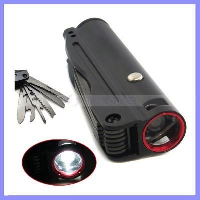 CREE LED Tactical Flashlight Folding Pocket Camping Multi Tool with Rechargeable Torch