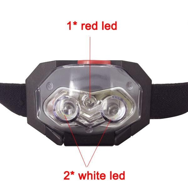 Plastic Headlight Waterproof Outdoor Camping LED Headlamp