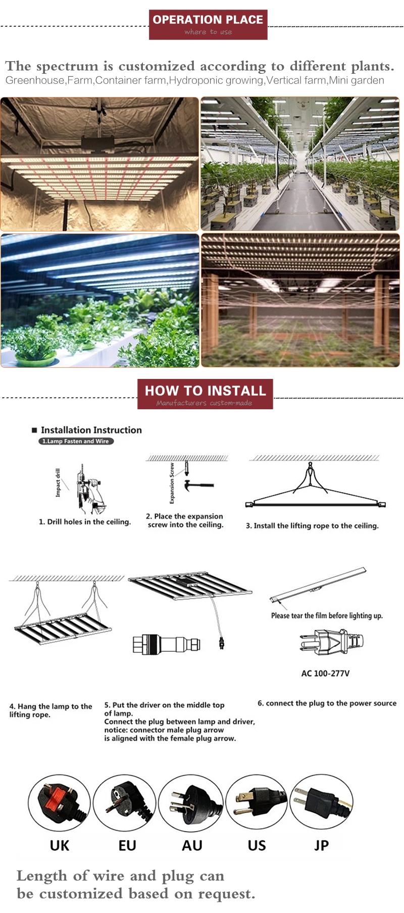 100-277VAC or 200-480VAC 5 Years 1000 Watt LED Grow Light Full Spectrum