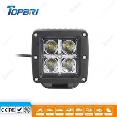 12W Truck Car Offroad Working Light Square LED Work Auto Lamps