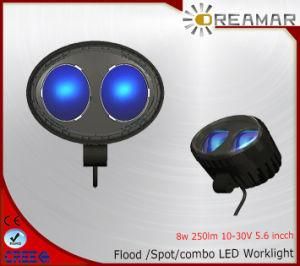 8W CREE Blue 10-30V LED Work Lights for Offroad 4X4