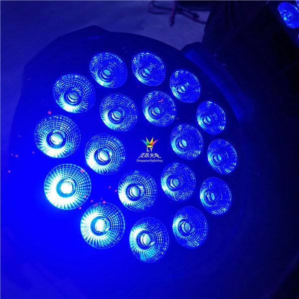 18X18W Stage DJ Disco Professional LED PAR Light Rgbwauv