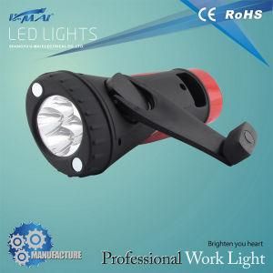 Red Color Hand Crank Flashlight (HL-LA0405)