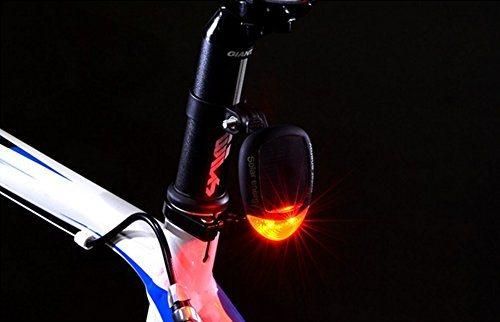 Solar Powered Rechargeable Bike Rear Back Safety Lamp LED Bicycle Tail Light