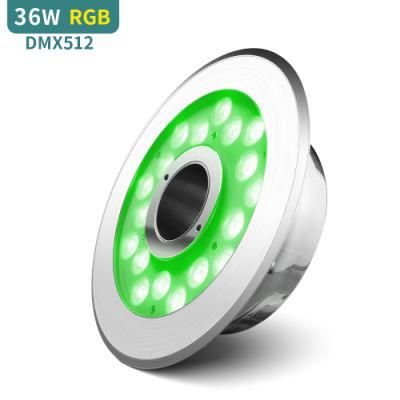 316L RGB DMX 24V IP68 LED Waterproof Fountain Underwater Spot Pool Light for Fountain