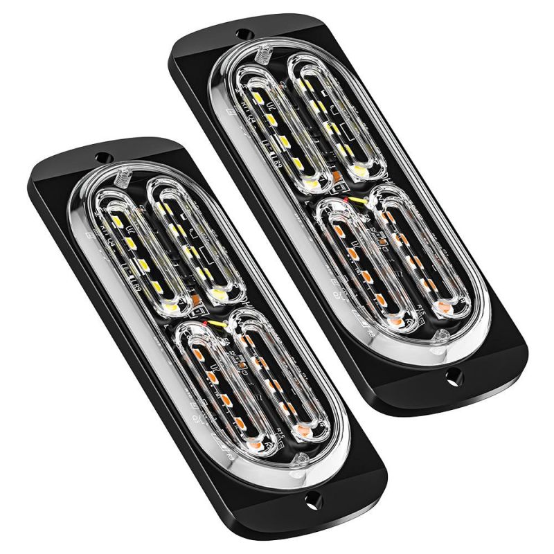 Dxz Warning Strobe Light 6 LED 18W Surface Mount Emergency Lights for off Road Vehicle ATV SUV Trucks
