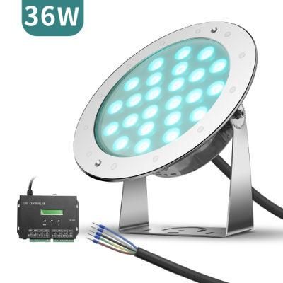 DC24V 36W SS316L Stainless Steel IP68 LED Underwater Swimming Pool Light