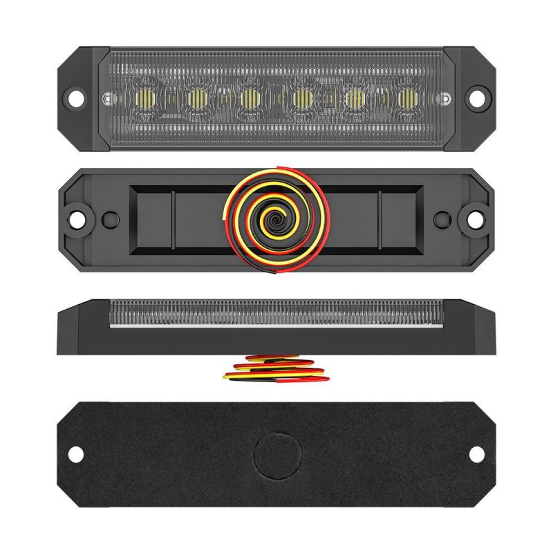 Dxz Car Light Accessories 12-24V Super Bright Flash 24LED Warning Strobe Lights Truck Vehicle Strobe Side LED Marker Light