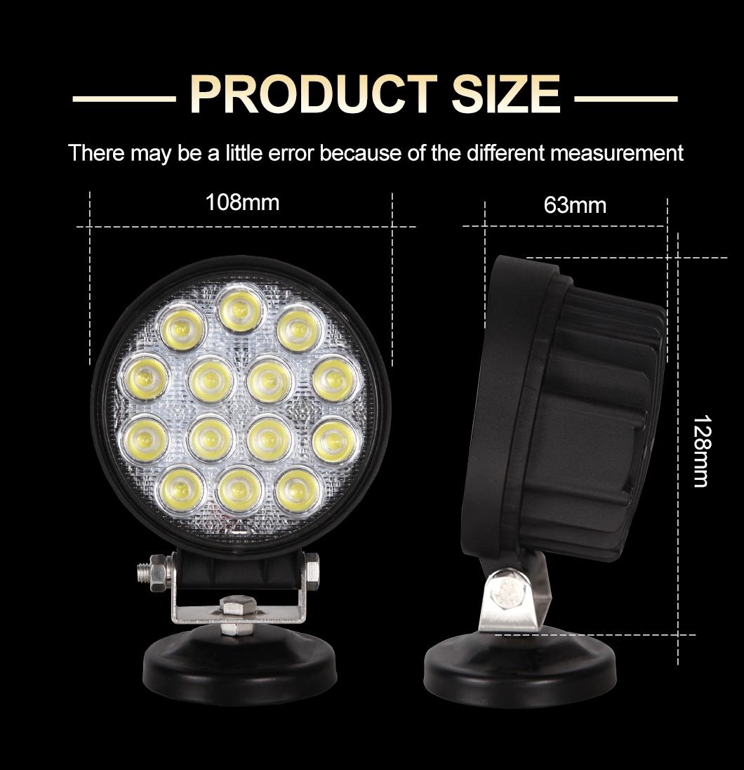 Universal Car Truck SUV off Road Flood Spot Lamp Vehicle 42W LED 12V 24V Square LED Work Lights