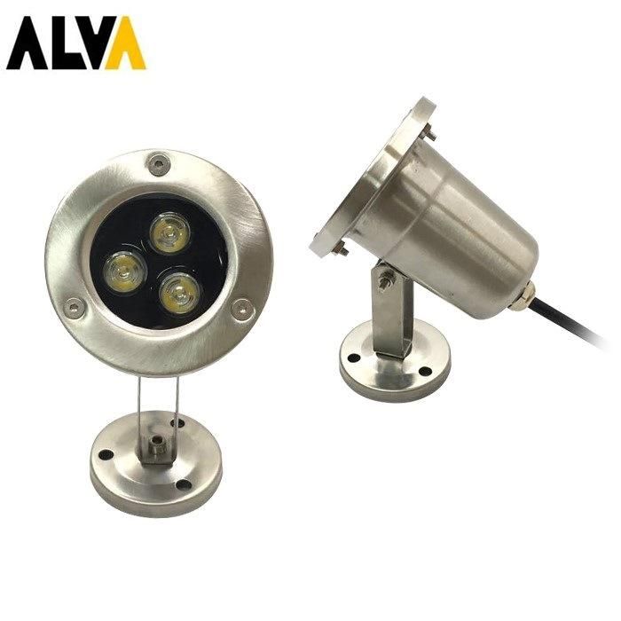 Stainless Steel IP68 Waterproof 3*1W LED RGB Fountain Lamp