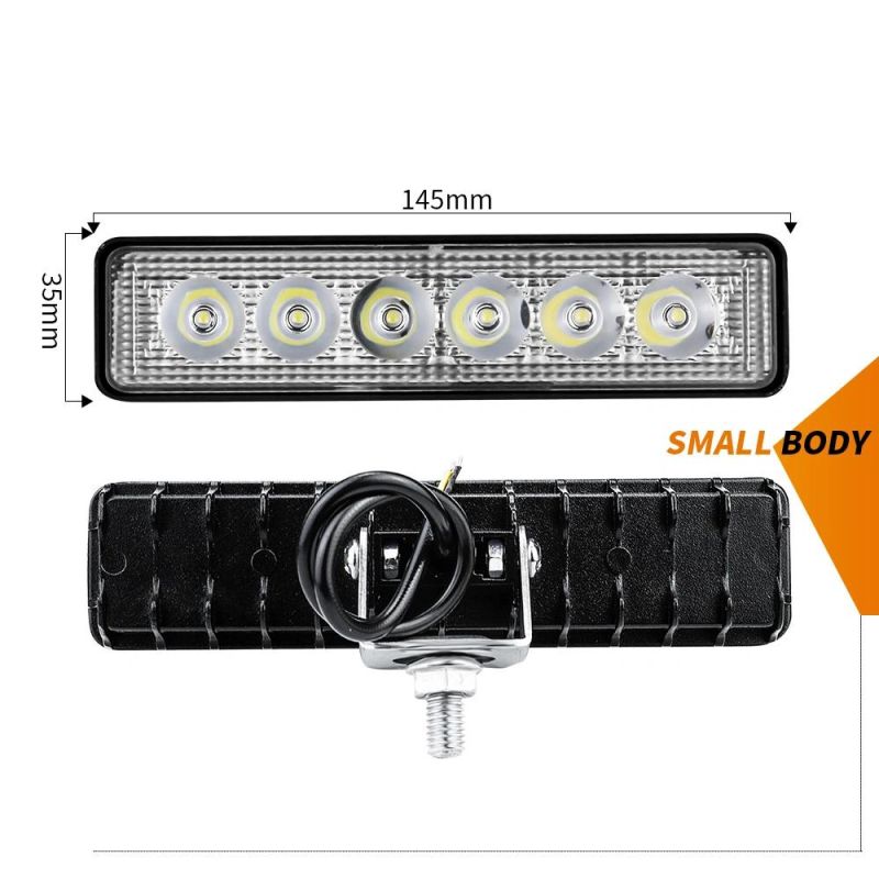 Dxz Factory 6LED 18W Long Strip Daytime Running Light Auxiliary Light off-Road Vehicle Modified Thin Lamp