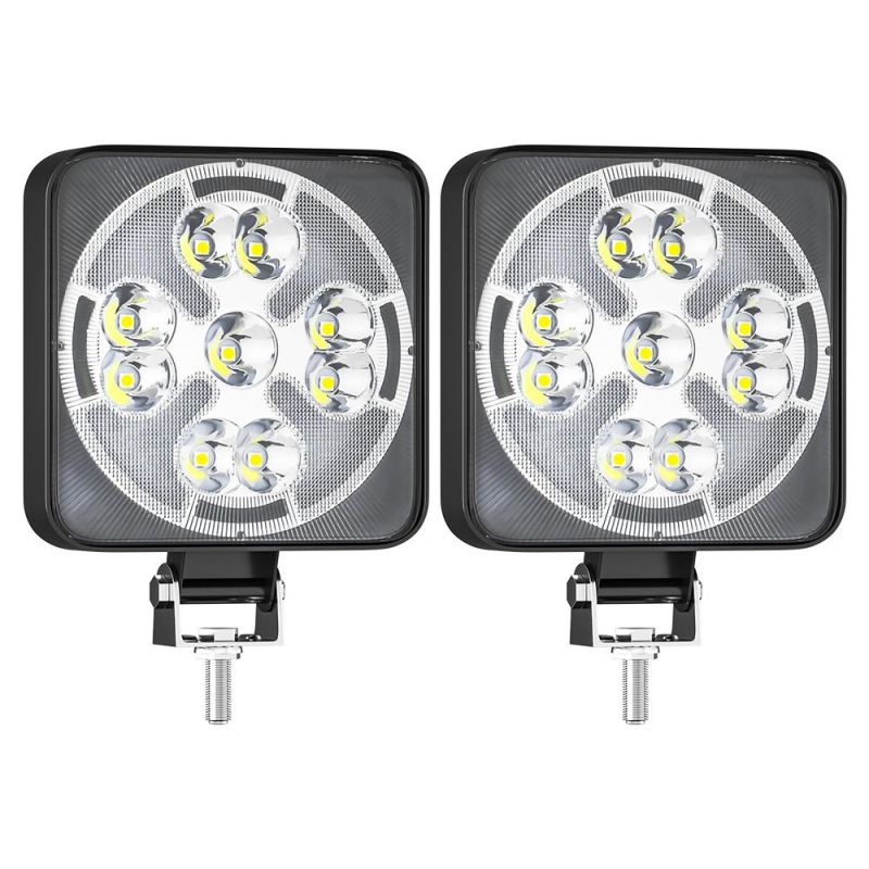 Dxz Flash LED Work Light 3inch Mini 21SMD Ultra Bright Spot+DRL Square Light for Vehicle/Motorcycle/Truck/Car/ATV