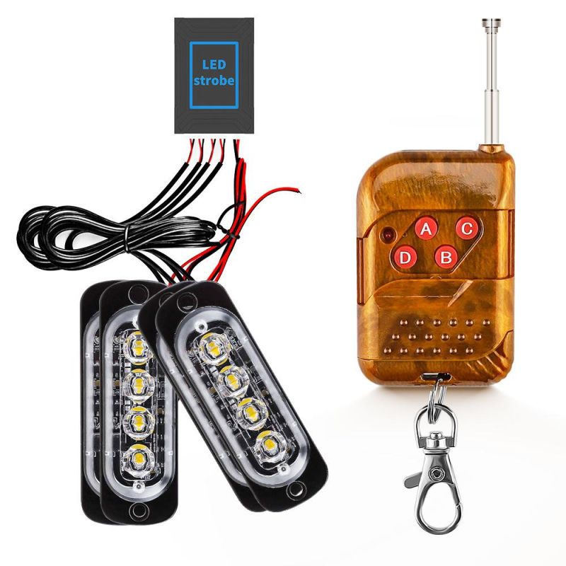 Dxz Red/Amber LED Waterproof Light Bar Trailer Tail Lights Kit Strobe Flashing/DRL/Flow Turn Signal Lamp for Car Truck SUV Van