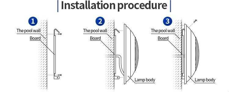 Stainless Steel Pool Light Bulbs IP68 Waterproof LED Underwater Pool Light Fixtures