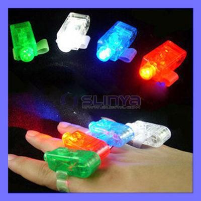 Color LED Finger Hand Holder Camping Flashlight Ring Lamp Halloween Hallowmas Light