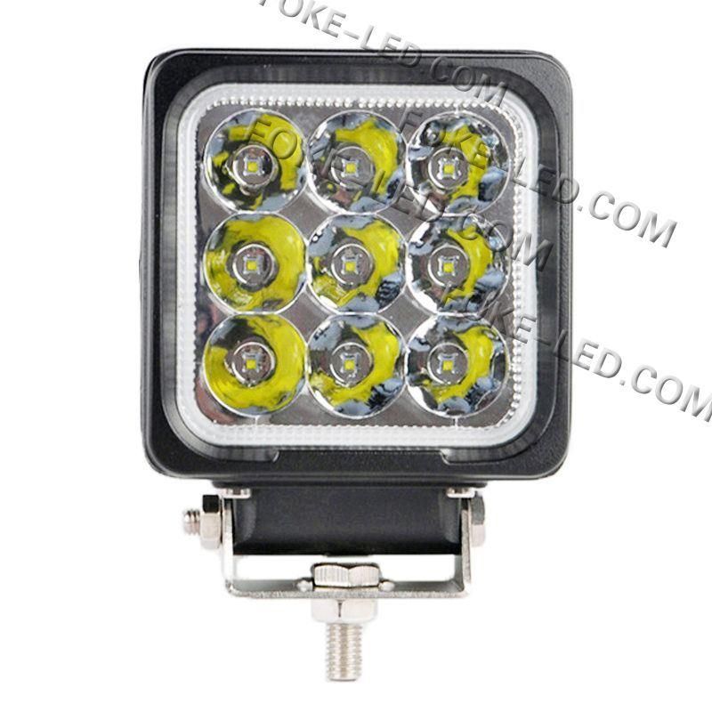 Super Bright DC 12V 4 Inch 27W Square CREE LED Work Light