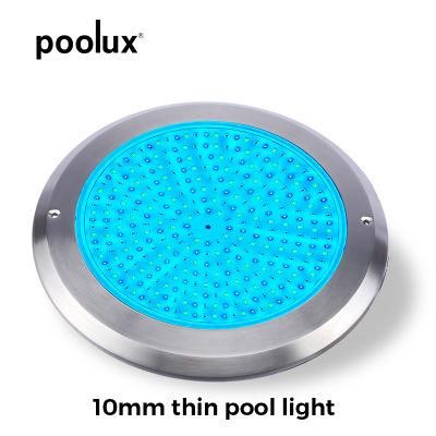 Factory Direct Sale 316 Stainless Steel One Set Design 10mm Slim IP68 Resin Filled 12V RGB LED Swimming Pool Light with Remote