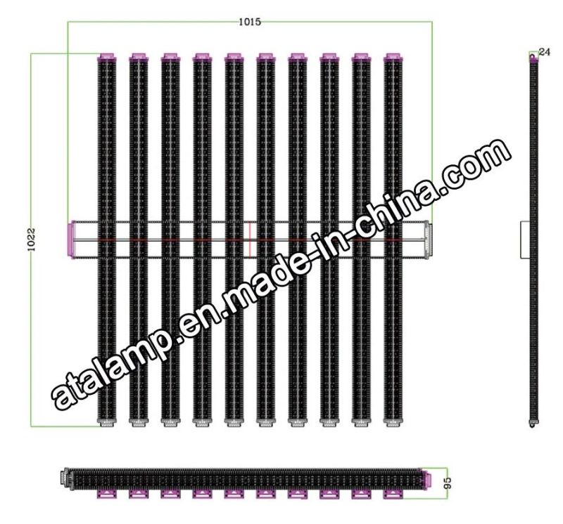 Wholesale Ce/RoHS Listed IP65 1000W Waterproof Full Spectrum LED Grow Light Bar for Hydroponic Lettuce/Tomato/Greenhouse