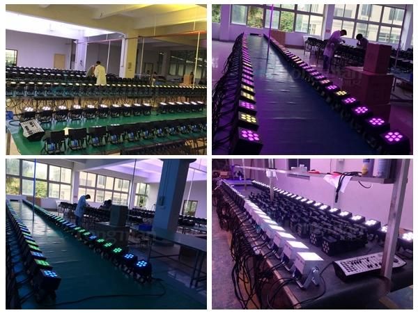 CE 7*10W RGBW DMX LED Flat PAR Uplight for Stage