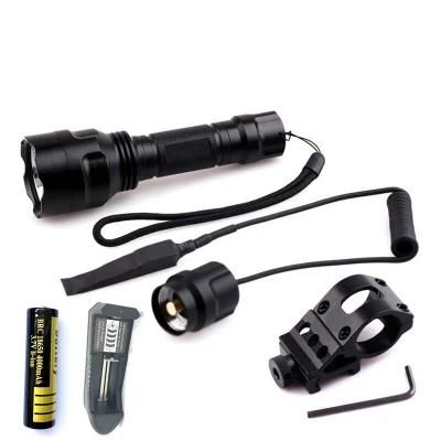 LED Waterproof Rechargeable Aluminum Torch C8 T6 Tactical Flashlight