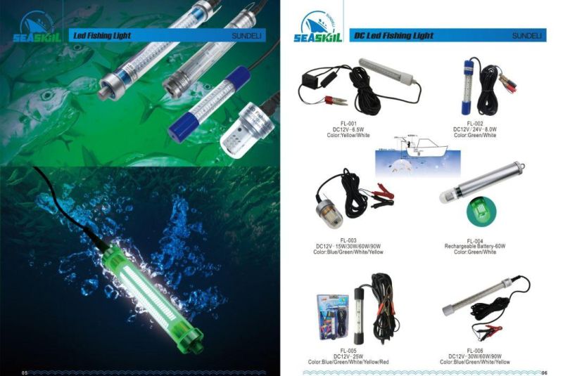 China DC 12V-24V 8W 800lm Wholesale Cheap Price Attractant Float Deep Drop Underwater LED Fishing Light Indonesia