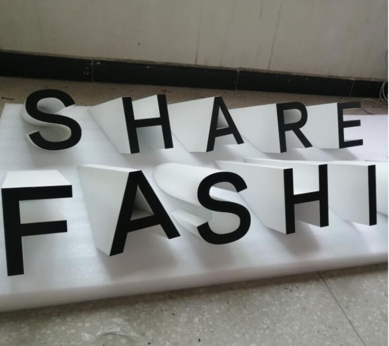 Oblique LED 3D Letter Sign Engraved Backlit Channel Letters Sign LED Channel Frontlit Letter Sign