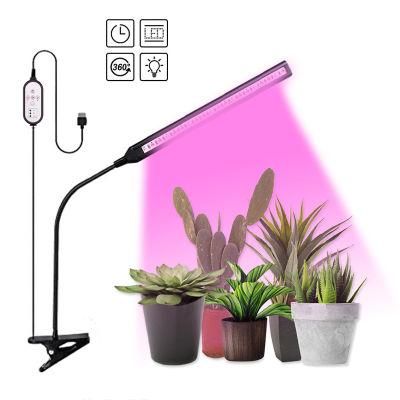 Timeable and Convenient Portable LED Plant Growth Lamp with USB Port