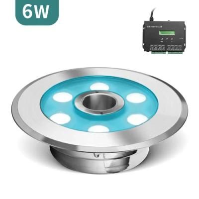 Manufacturers IP68 Waterproof 6W RGB Fountain Ring Light Musical Fountain Light