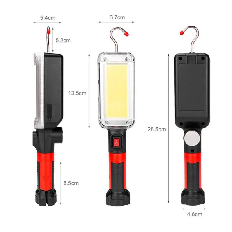 Hook Loop Magnet COB USB Rechargeable 7000 Lumen Handle Flashlight LED Work Light