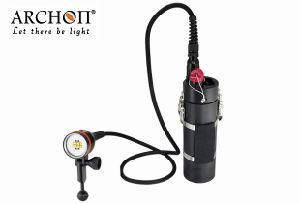 Rechargeable Battery Pack Diving Flashlight with Battery Level Indicator