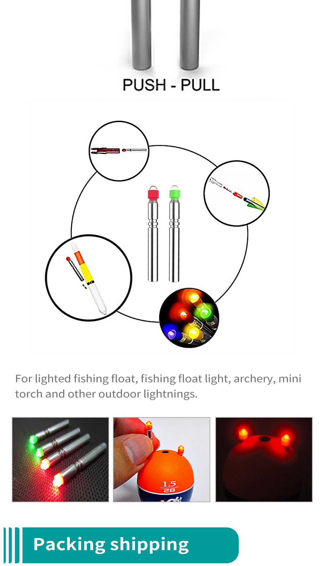Dlyfull 3.0V Fishing Float LED Stick PS327 Green 2PCS (one card) for Night Fishing or Archery