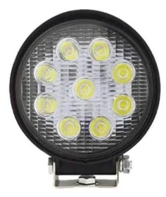 High Performance Quality Powerful Round or Square Ultra Offroad Lamp Car Truck ATV Flood Beam Sport LED 27W 9 LED