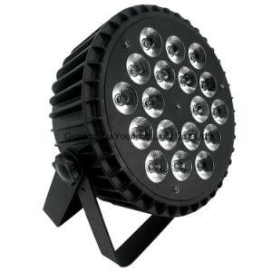 China Stage Lighting 18PCS 18W Rgbawuv 6in1 WiFi DJ LED Uplights Flat LED PAR