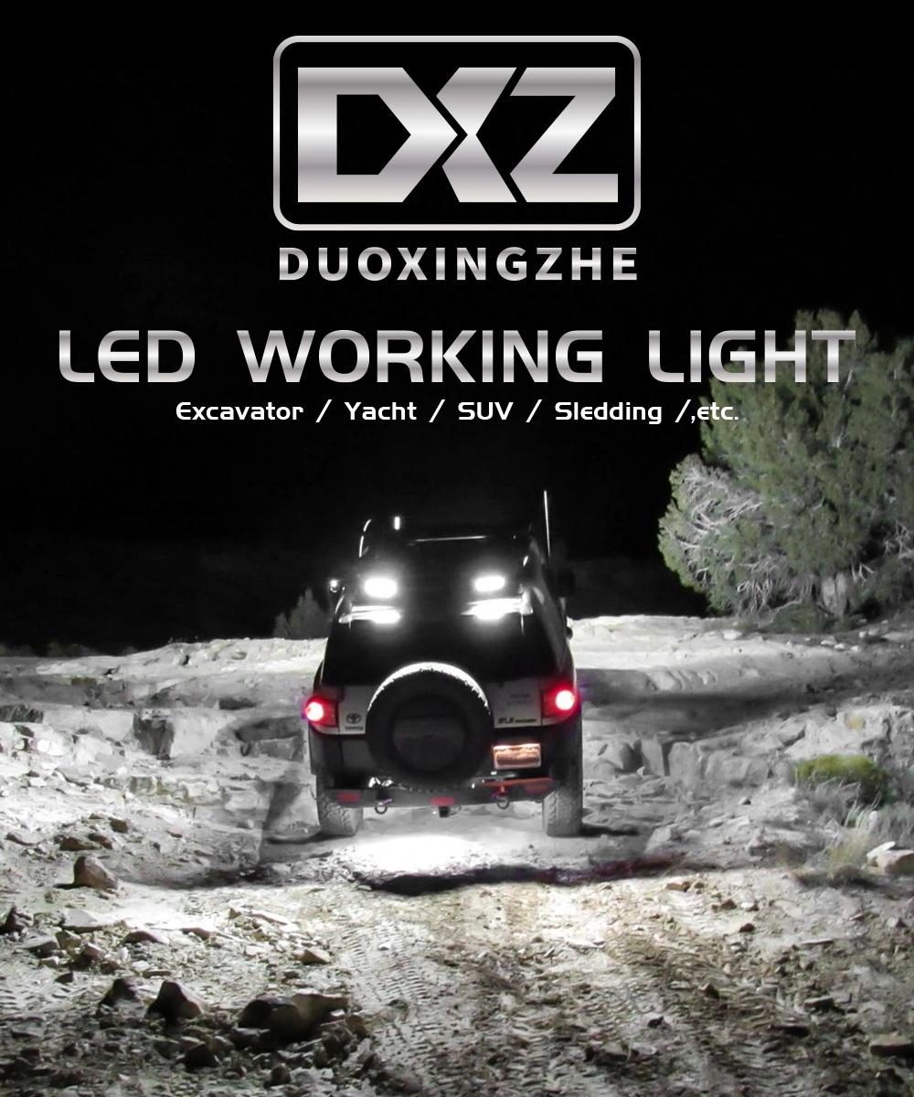 Dxz Tuff Plus 12V 24V 48W 42mm 4inch 16LED Super Bright Square Emergency Truck Offroad Car LED Work Light