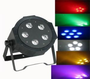Rgbwau Color Flat PAR Can with ABS Housing LED Stage Lights