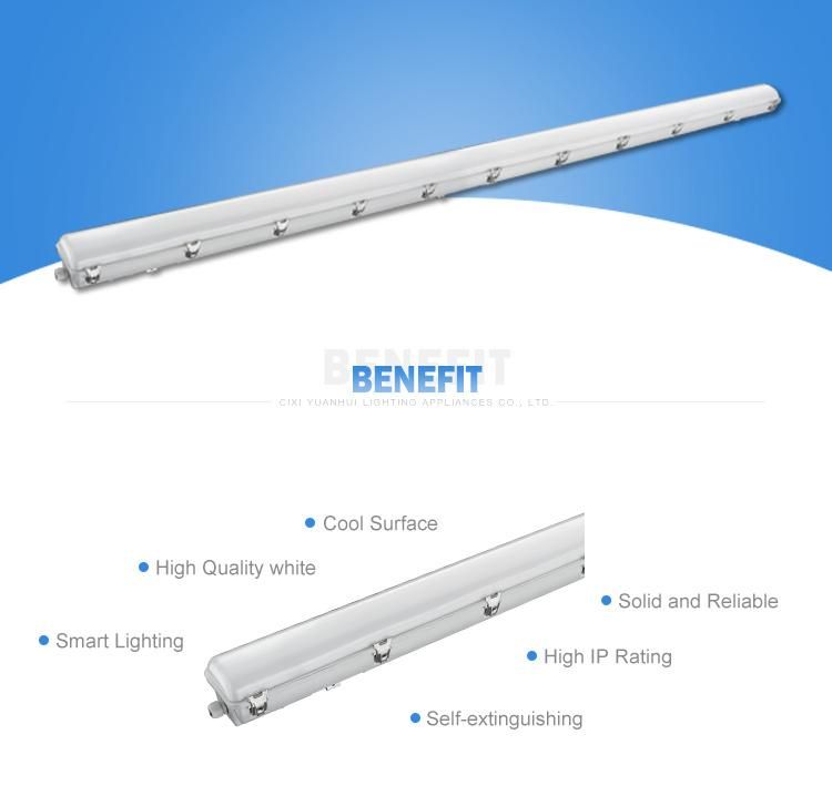 Triproof Fixture Ceiling Fixture Tube Light Waterproof LED Light with High Quality