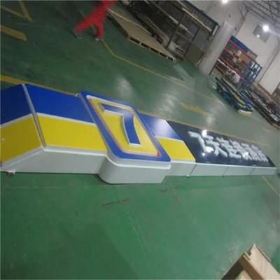 Outdoor Strong Huge Size Illuminated Advertising Rectangle Signboard
